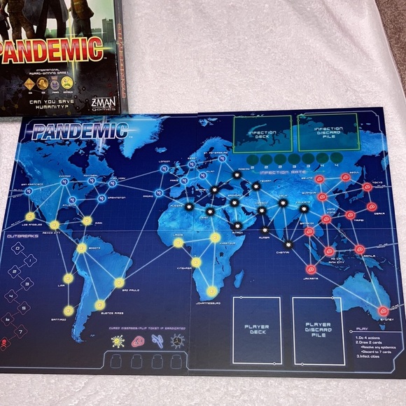 PANDEMIC Board Game Complete (Award Winning Co-op Family 2-4 Players) 2012 MINT - Picture 7 of 7